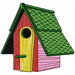 Bird Houses Embroidery Design 2 Bird Houses Embroidery Design 2